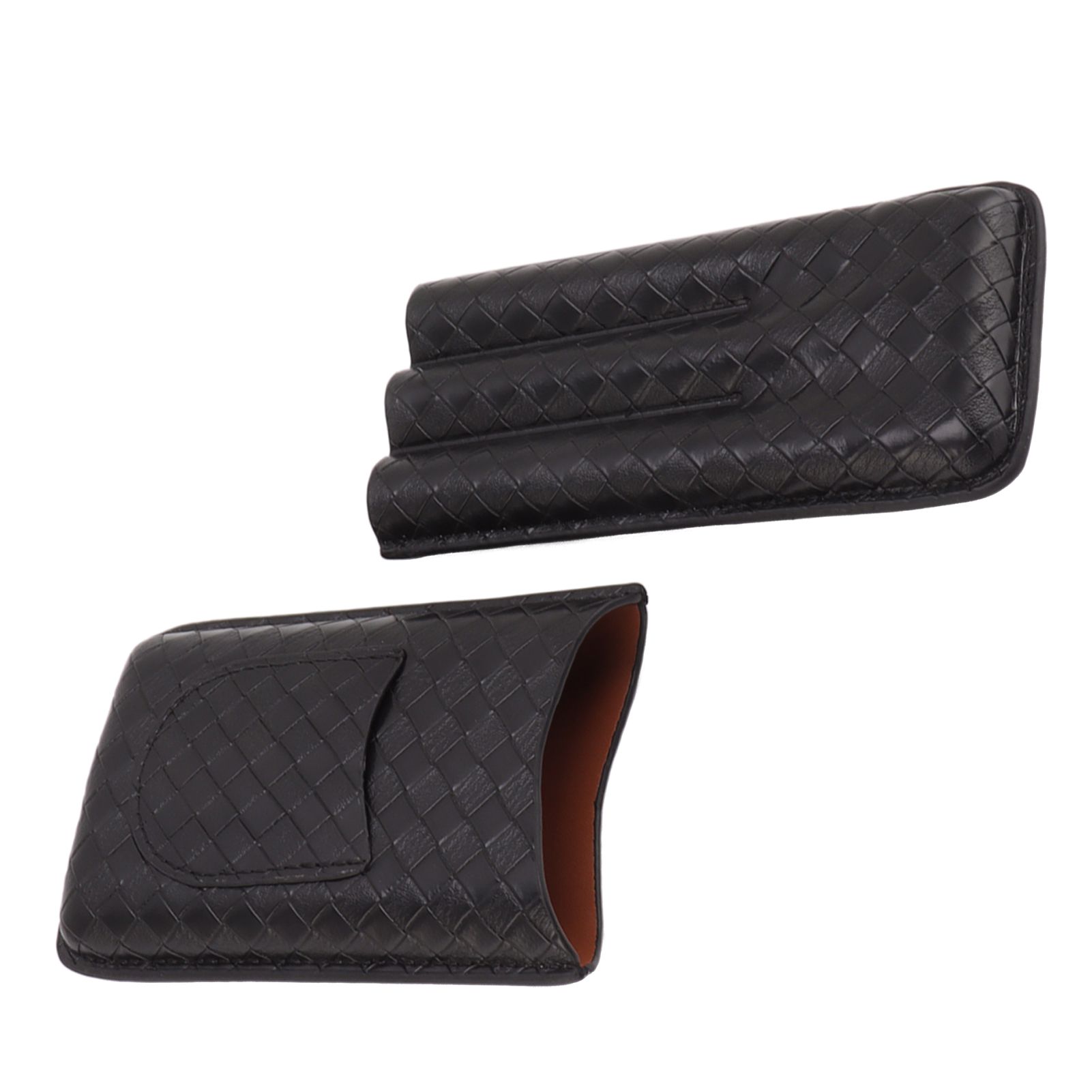 3 Sticks Portable Cigar Case Leather Cigar Humidors Travel Moisturizer Cigar Case for Men Gifts Black — image 6
