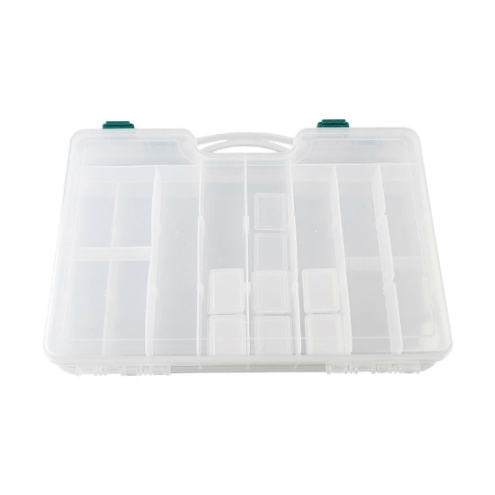Fishing Tackle Box Organizer with Removable Dividers,44 Grids,Fishing - White