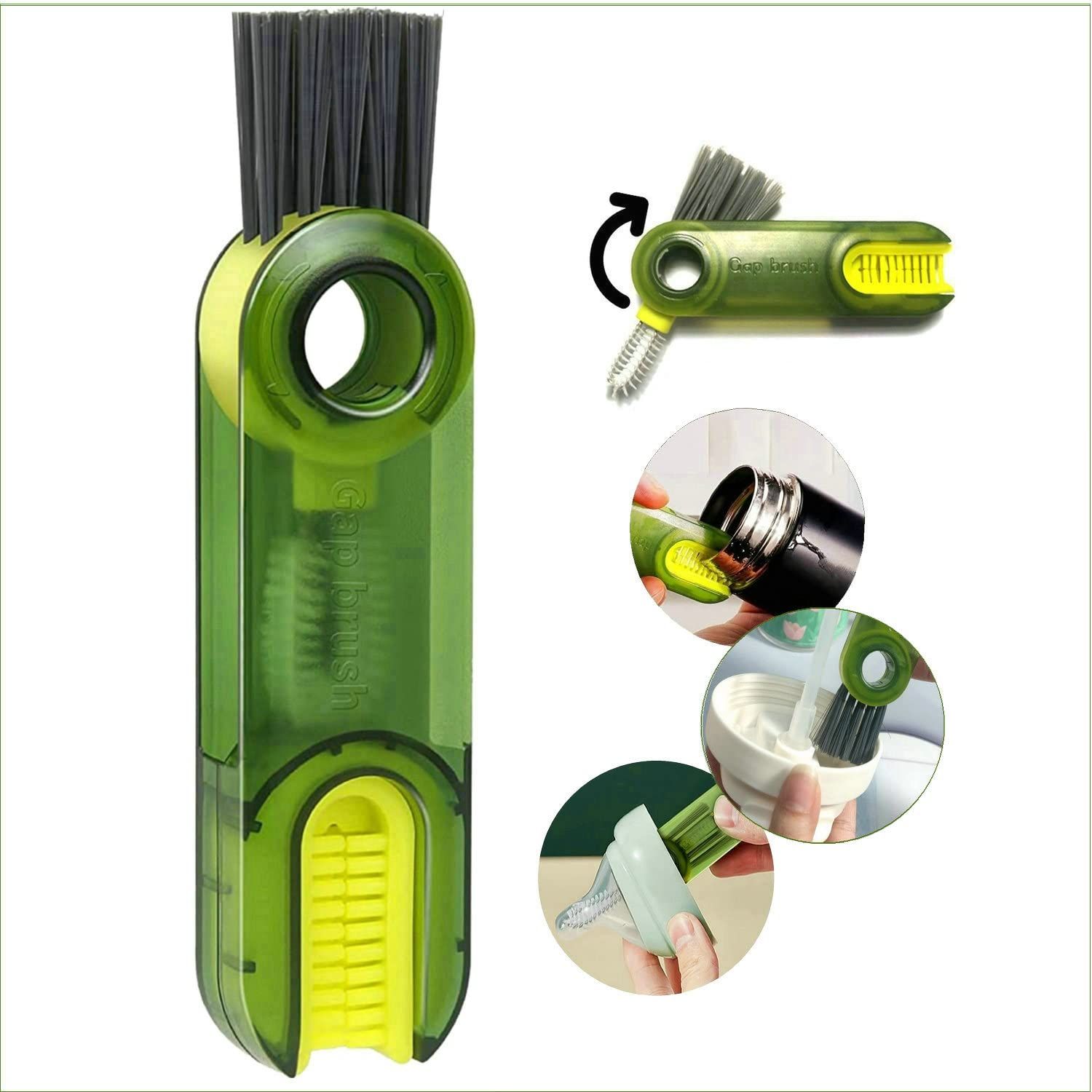 Cap Cleaning Brush Set Multi functional Bottle Brush Cleaner Micro Bottle Cup Cap Brush Straw Cleaning Tool — image 2