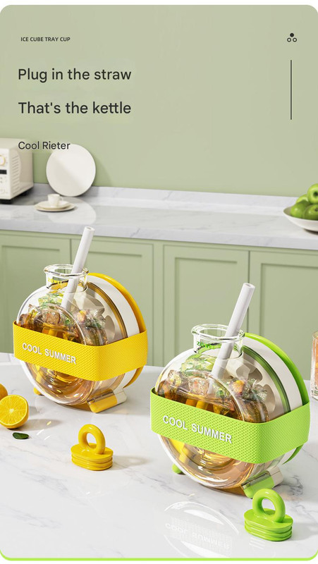 Green Portable Press-Release Ice Cube Maker Bottle - Makes 12 Cubes, Doubles as Bottle — image 4