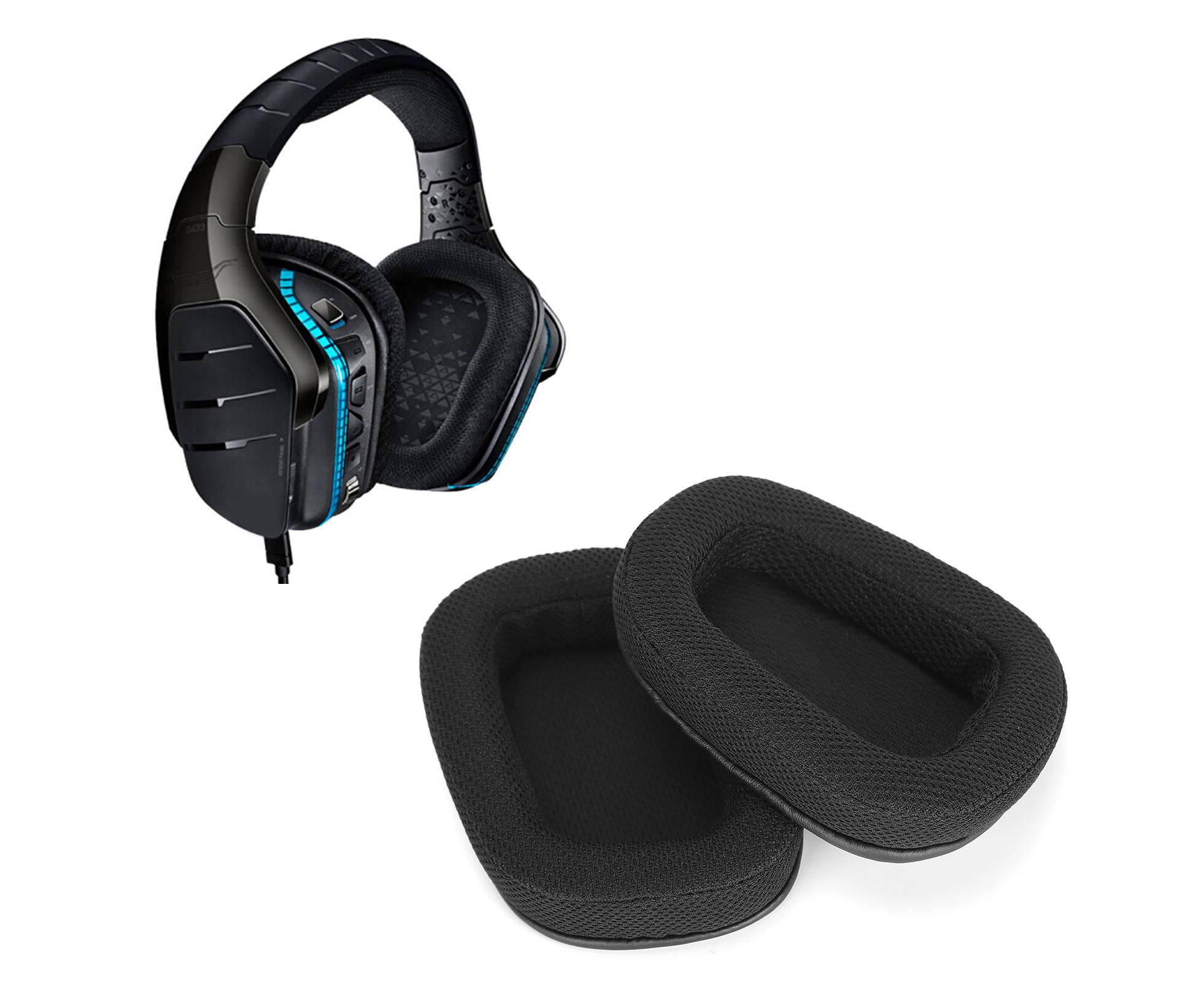 Ear Cushion Pads Sponge Breathable Mesh Replacement Earpads Cover Compatible for Logitech G633 G933 โ image 2