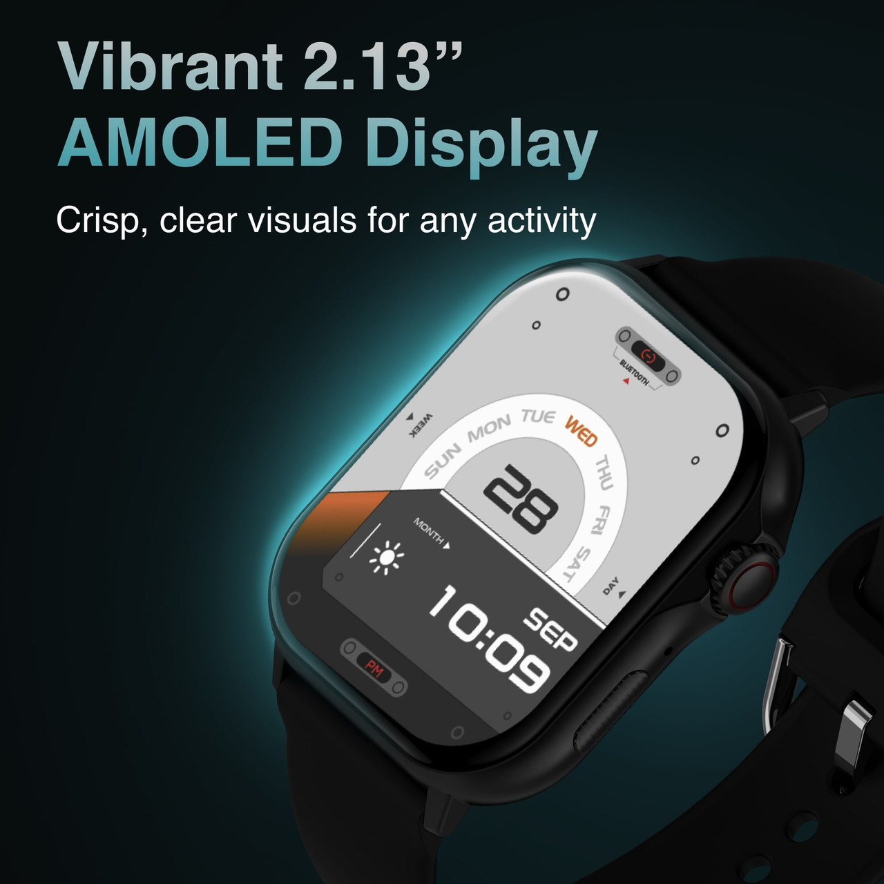 V-Fitness Smart Watch GPS and 2.1 inch Black โ image 3