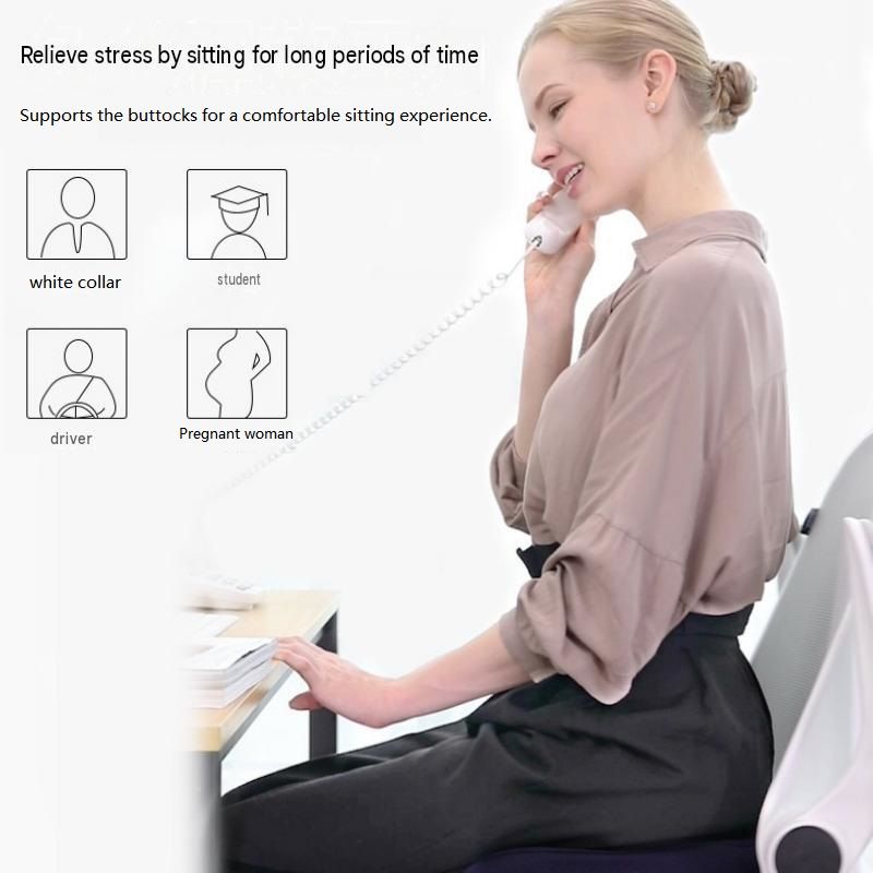 Purple Memory Foam Seat Cushion - 44 x 35 x 6 cm Polyester Chair Pad, Anti-slip bottom, Thickened Breathable Comfort for Office Chairs, Student Desks โ image 3