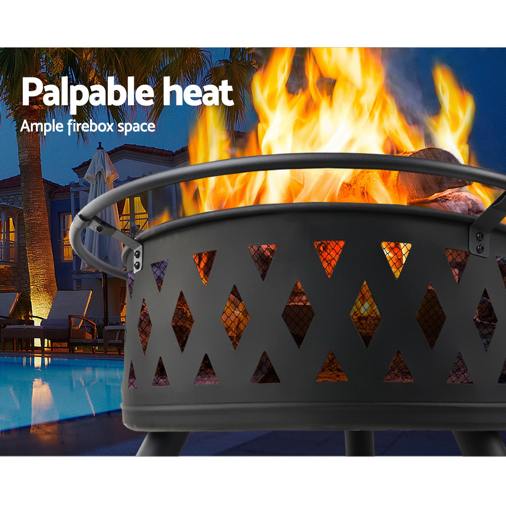 Grillz Fire Pit BBQ Grill 82cm โ image 4