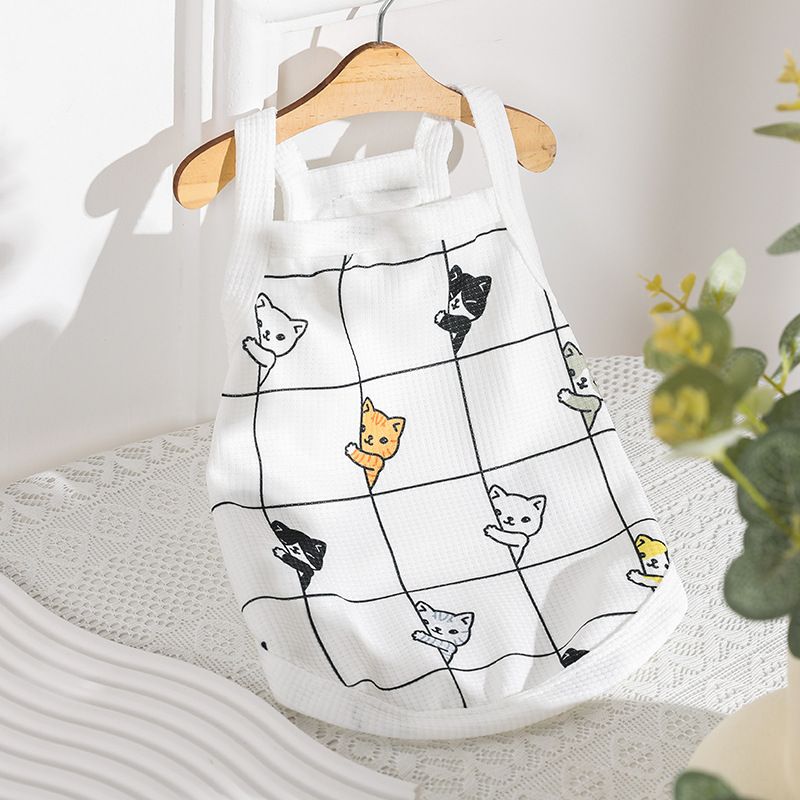 Pet Vest Halley Dog Cat Waffle Tank Top S（24g）