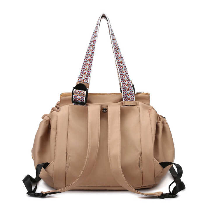 Beige Convertible Multifunctional Baby Cradle Travel Bag – Women’s Backpack, Shoulder Bag, Mummy Bag with Expandable Storage — image 2