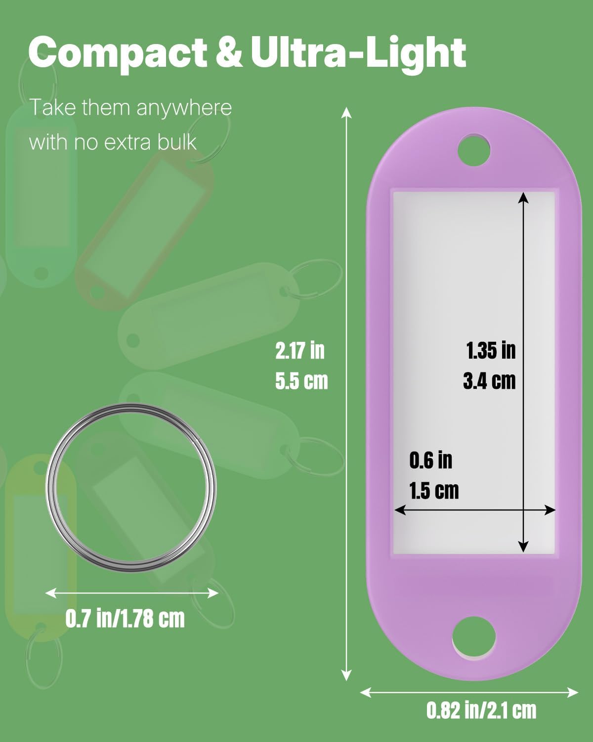Plastic Key Identifiers with Split Ring โ image 2
