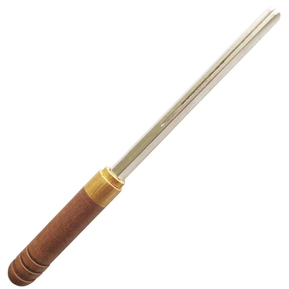 Guitar Repair and Musician Tools, Three sided File Polishing Set Hexagonal File+Gasket Guitar Bass Repair Instrument Tool