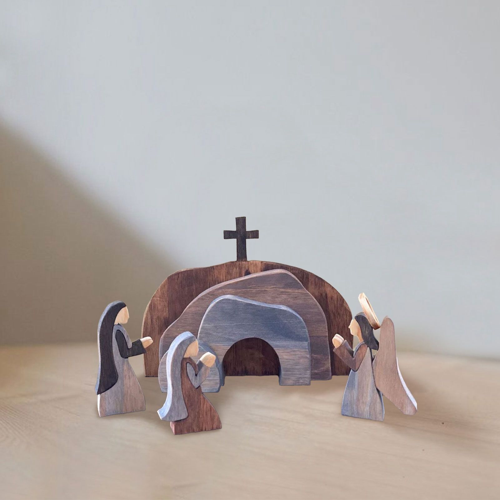 Easter Scene Wooden Decoration Wooden Jesus Nativity Christ Statue Decoration — image 6
