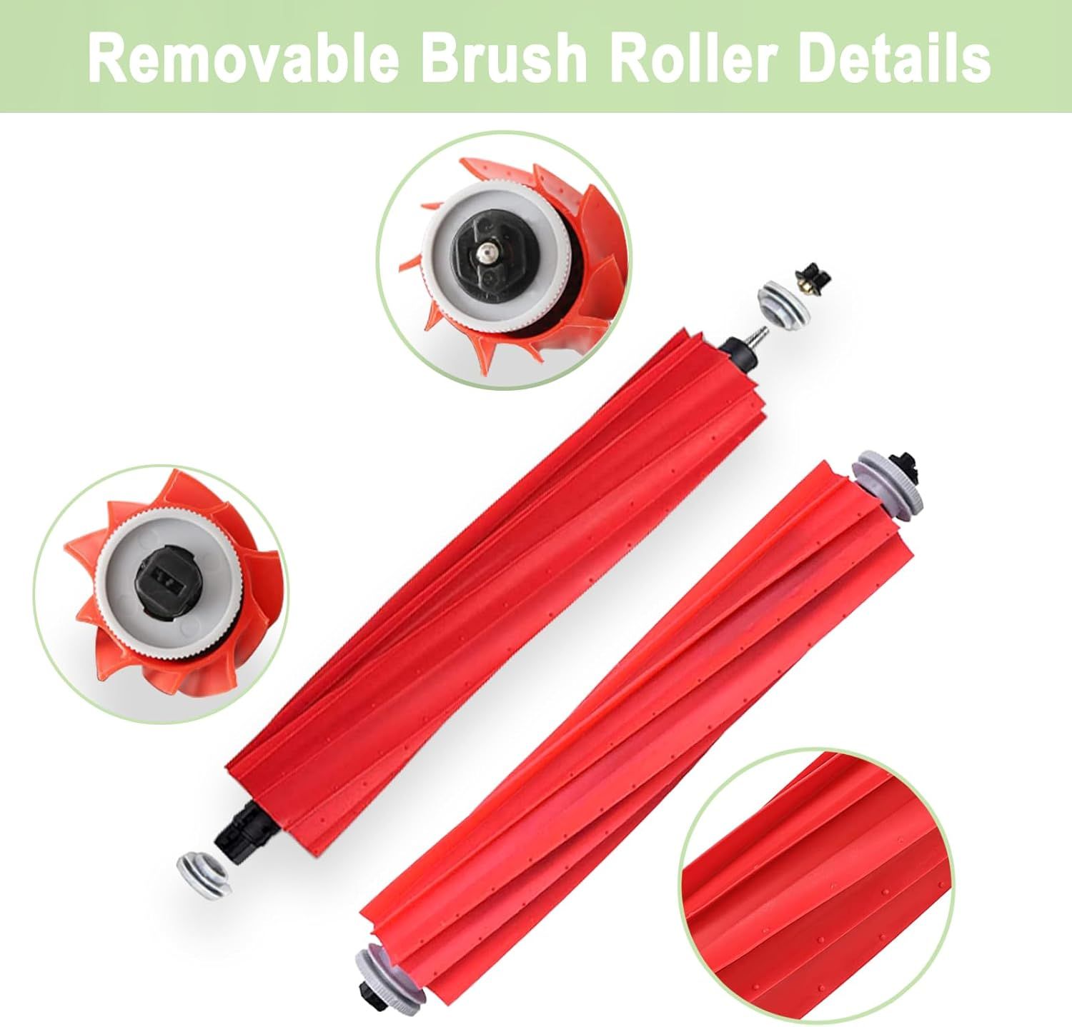 17 Pack Q7 Replacement Parts Compatible or Q7 Q7+ Q7 Max Q7 Max+ Vacuum Cleaner,1 Main Brush, 4 ilter, 4 Side Brush, 4 Mop Cloth, 4 Dust Bag — image 4