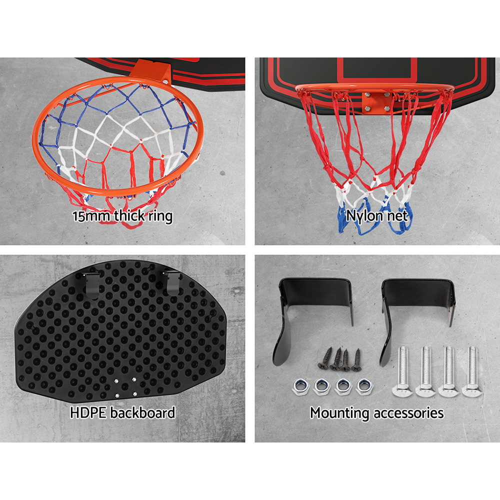 Everfit 38" Basketball Hoop Backboard Door Wall Mounted Ring Net Sports Kids โ image 6