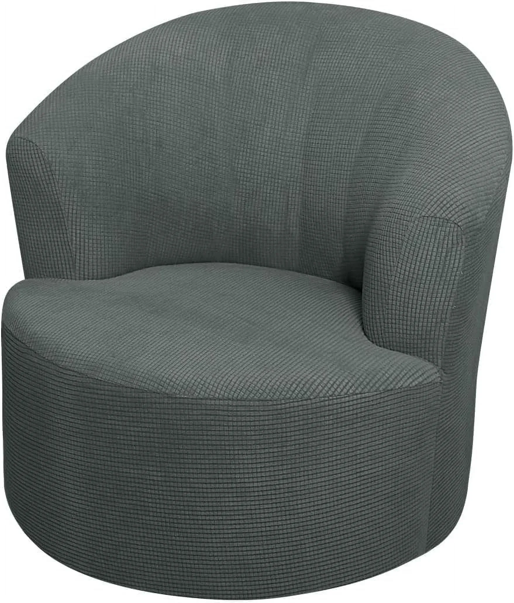 2 Pack Swivel Barrel Chair Slipcover Stretch Washable Soft Furniture Protector for Round Club Accent Chairs Living Room Gray