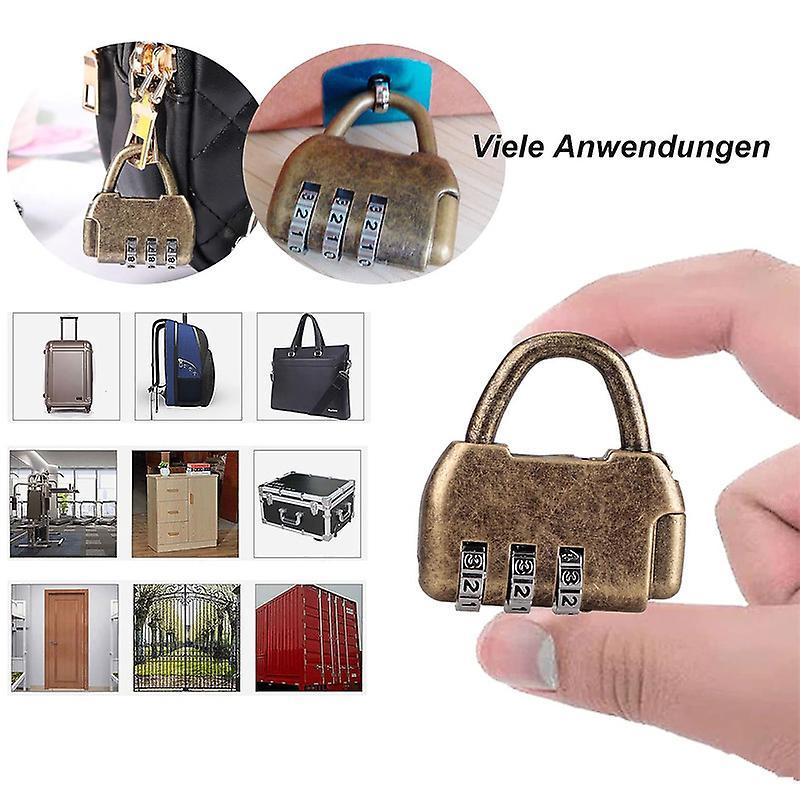 4pcs Vintage Mini Padlock - Diary & Luggage Combo Lock Set — image 5