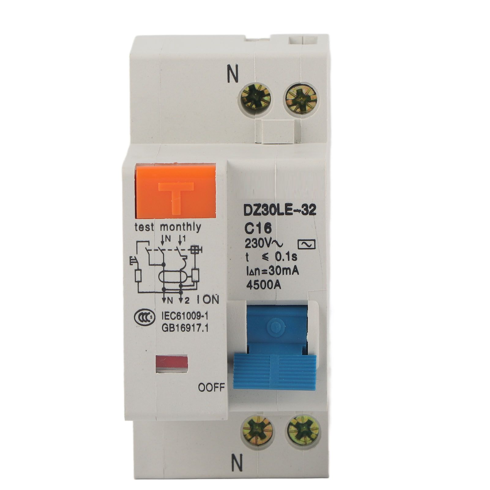 Circuit Breaker 1P 16A 220V Overload Short Circuit Leakage Protection Residual Current Circuit Breaker for 50/60Hz โ image 2