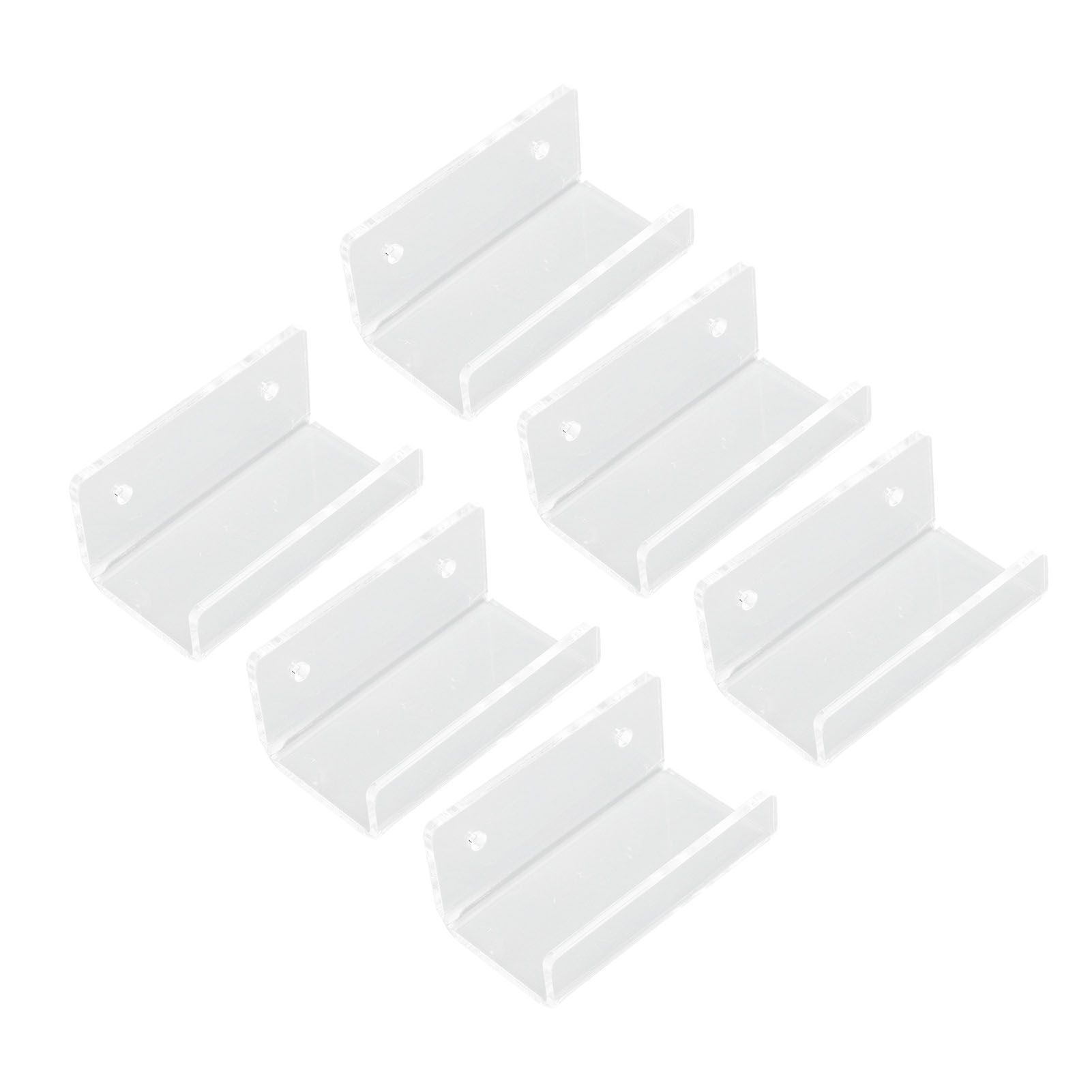 6Pcs Wall Mount Vinyl Record Shelf Clear Acrylic Record CD Storage Rack Floating Wall Shelves for Bathroom Bedroom Living Room Kitchen โ image 5