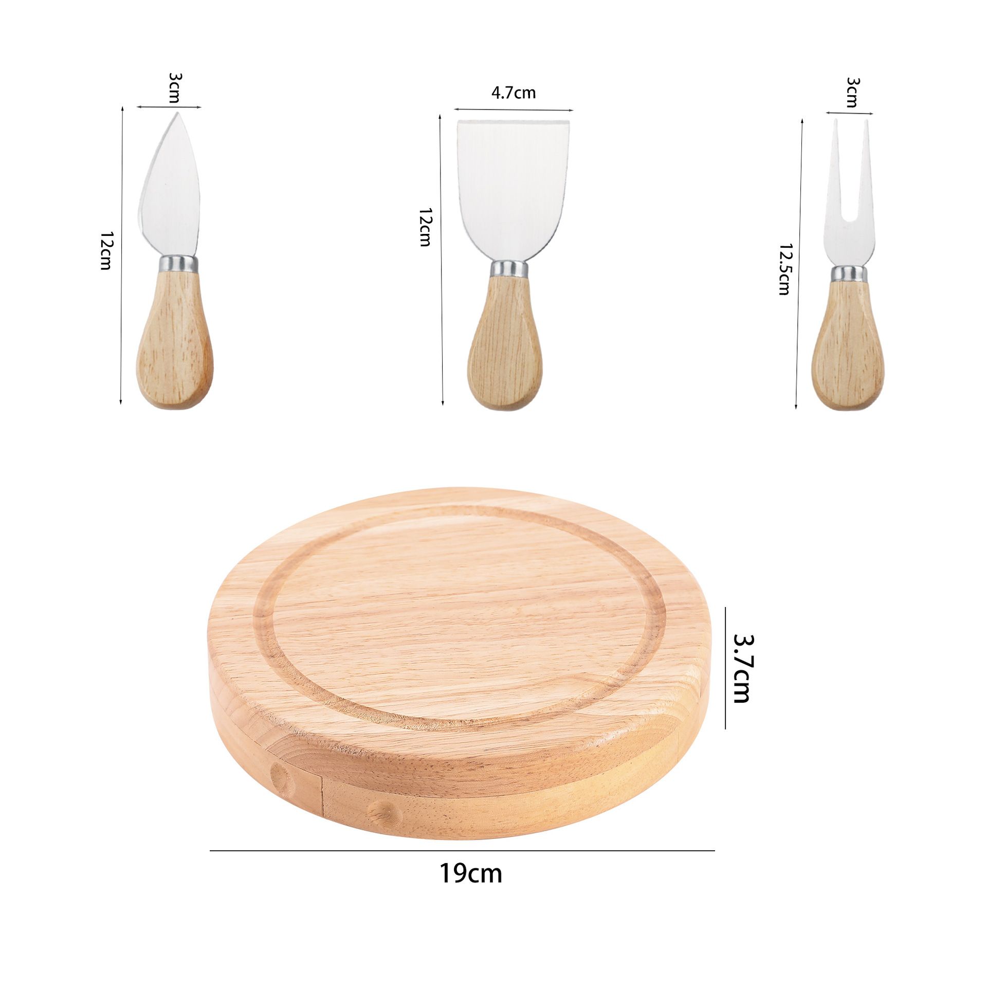Cheese Board and Knife Set, Novelty Charcuterie Board Set with Stainless Steel Tools and Juice Groove, Two-tiered, Swivel-Open Serving Platter, and Charcuterie β image 5