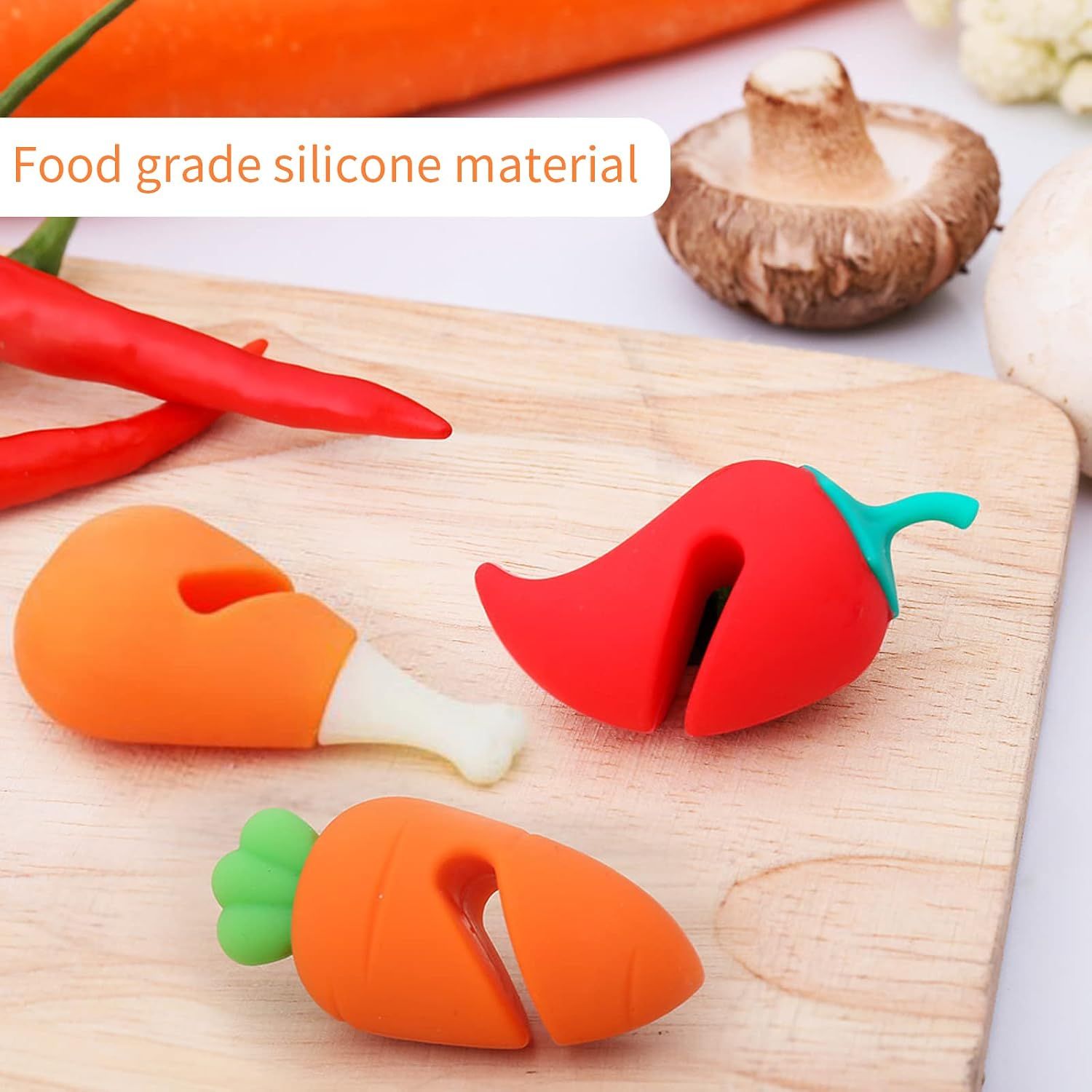 3 Piece Silicone Pot Lid Risers Carrot Chili and Drumstick โ image 5