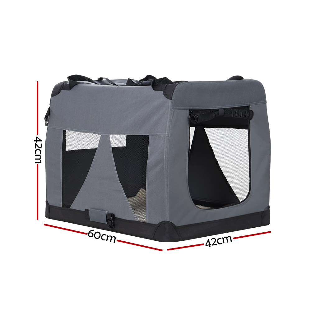 i.Pet Pet Carrier Soft Crate Dog Cat Travel 60x42CM Portable Foldable Car M โ image 2