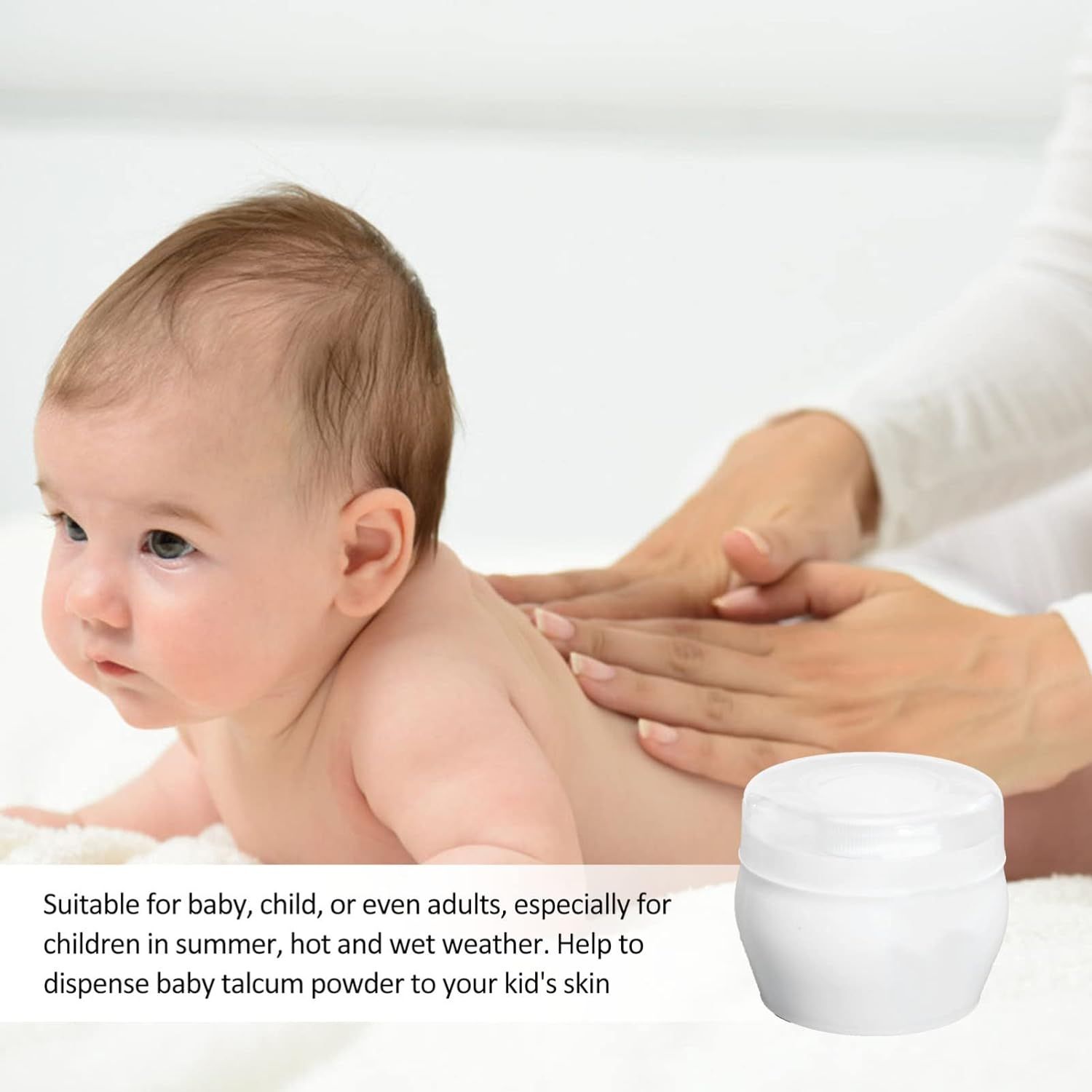2sets Hand Talcum Newborn Container Use Fluffy with Case Holder Villus Comfortable Gift Containers Puffs Powder Makeup Cosmetic โ image 3