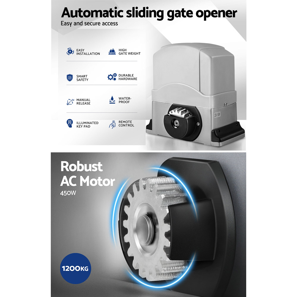 LockMaster Automatic Sliding Gate Opener Kit Keypad 4M 1200KG โ image 4