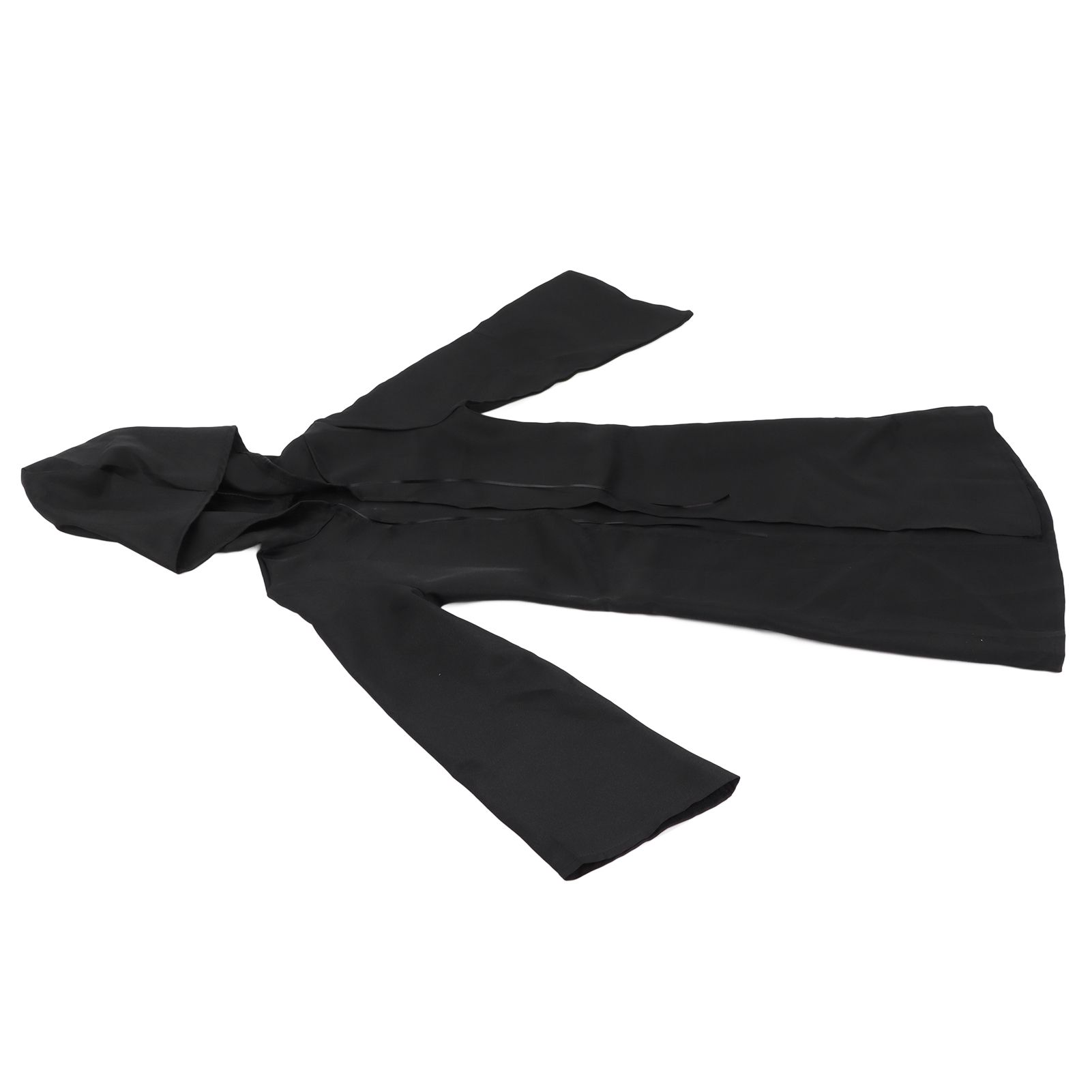 Halloween Hooded Black Cape Unisex Long Cloak Cosplay Dress Clothing Costume Party for AdultM — image 2