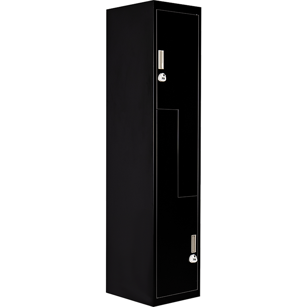 Black Two-Door L-shaped Office Gym Shed Storage Lockers — image 7