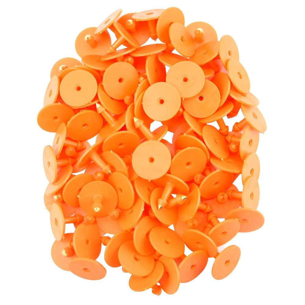 1-100 Cattle Number Ear Tag 6 × 7cm Set - Medium Orange Cow Sheep Livestock Label — image 3