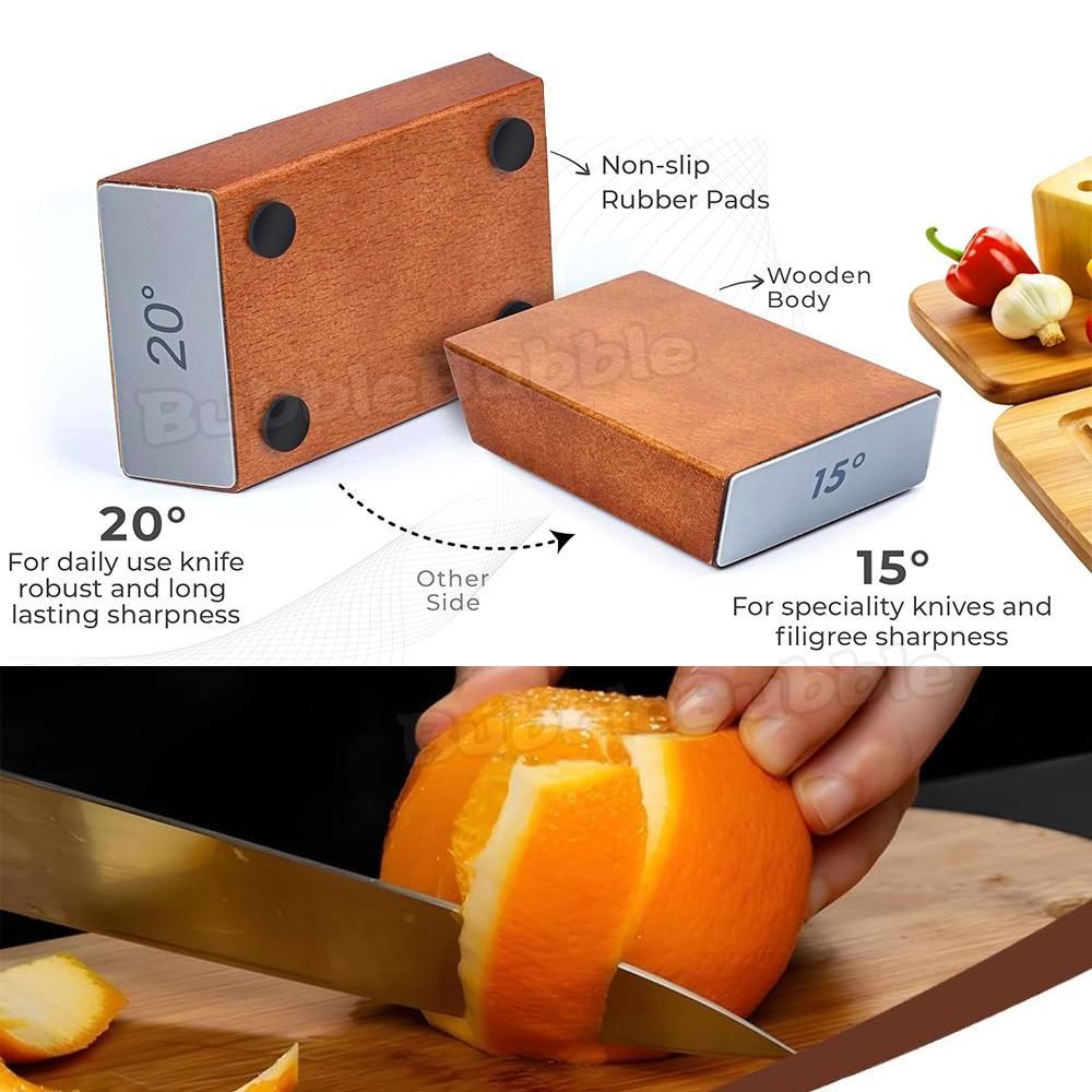 Knife Sharpener Roller Edge Sharpener Diamond Whetstone Kitchen Knife Sharpener - Brown - Size 01 โ image 6