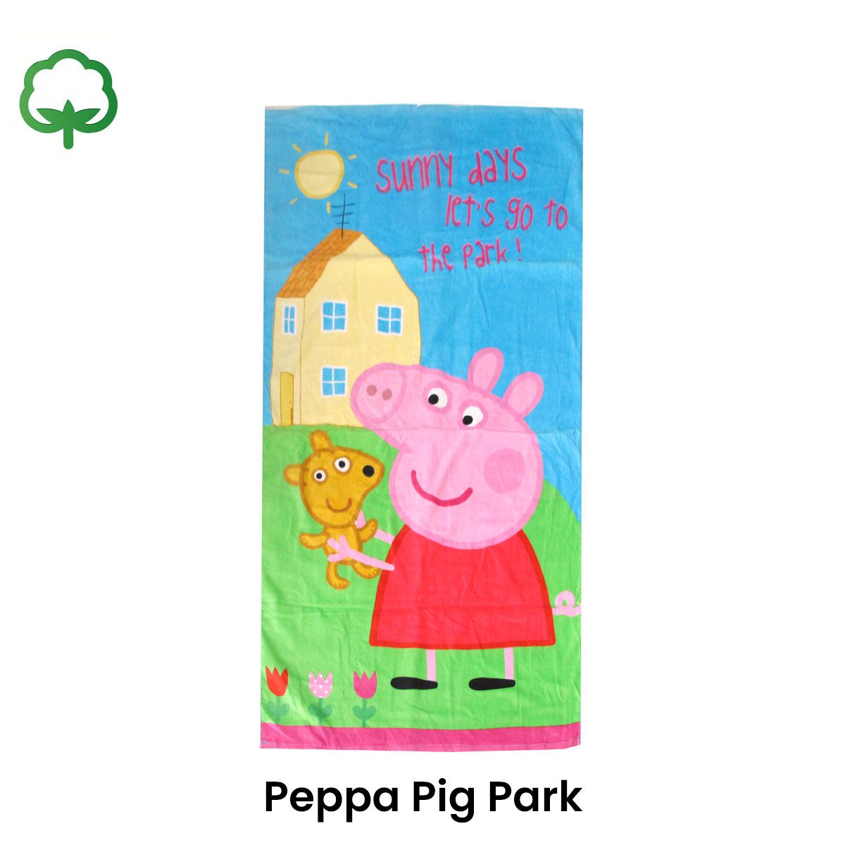 Kids Fun Theme Cotton Beach Towel 70 × 140 cm Peppa Pig Park — image 2