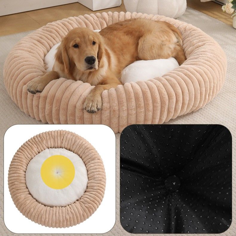 Round Warm Pet Nest Soft Circular Kennel Deep Sleep Winter Bed for Small Medium Pets ā image 3