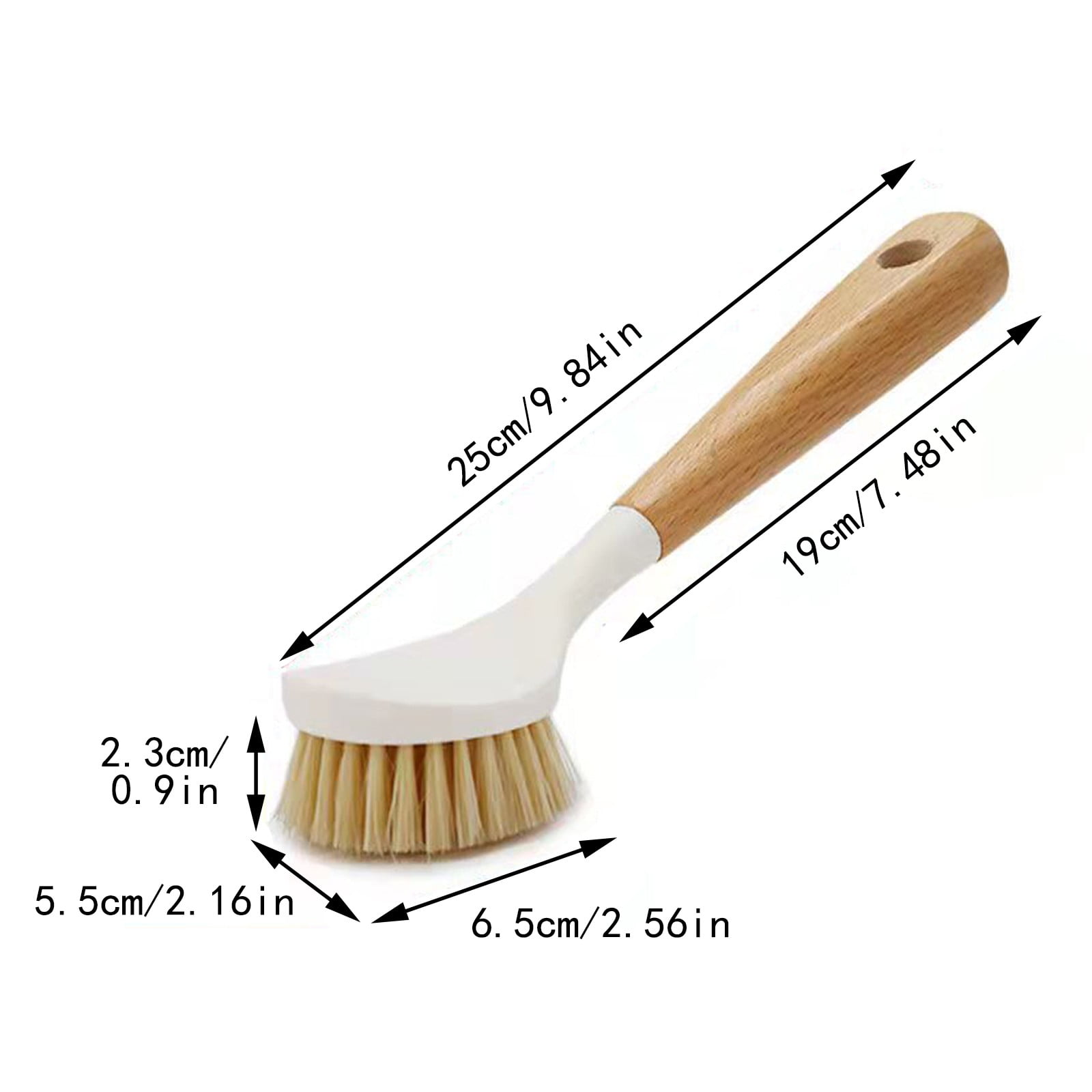 Cleaning Brush ! Natural Sisal Kitchen Cleaning Brush Pot Scrub Brush with Long Wooden Handle, Cleaning Brush Promotion Include A Pot Brush AS shown — image 3