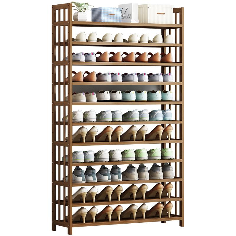 8 Tier Tower Bamboo Wooden Shoe Rack Corner Shelf Stand Storage Organizer โ image 3