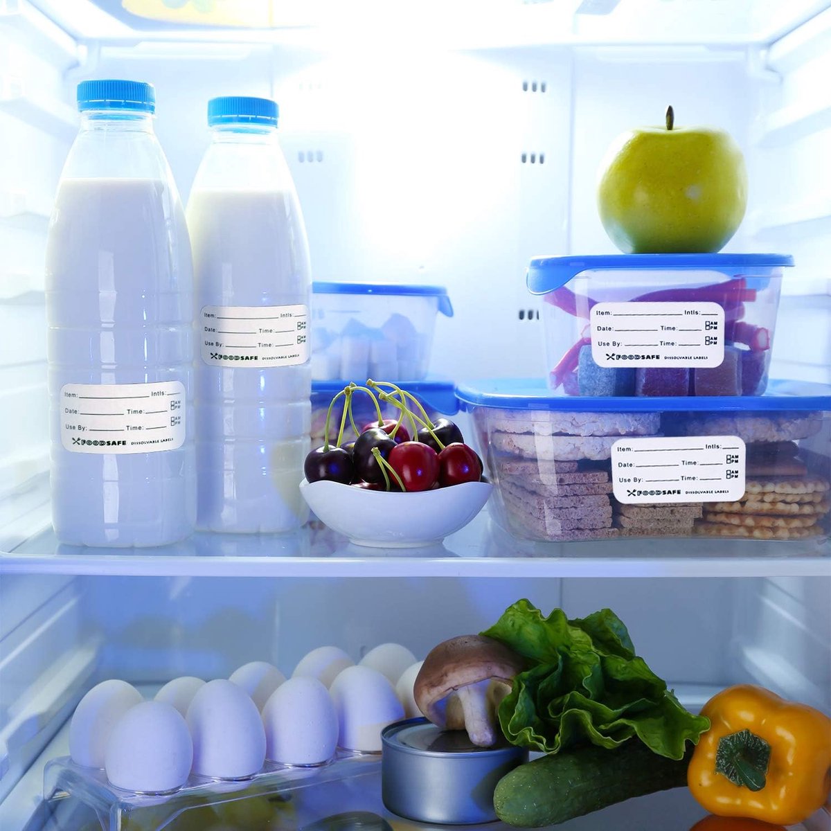 Freezer Labels Writable - 900 Pieces Freezer Stickers Writable - labels - food date labels - freezer stickers - removable Freezer Labels - Freezer Containers — image 4
