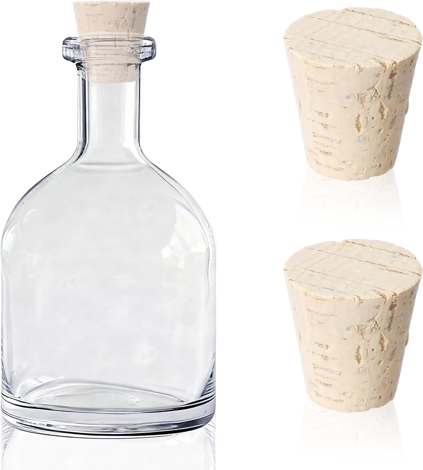 2 Pcs Carboy Cork Stopper Glass Carboy Cap for 1, 3, 5, 6 Gallon Glass Water Jug 1 x 1.5 x 1.6 Inches Soft Cork Plug Wood Tapered Fermentation Cap Cork