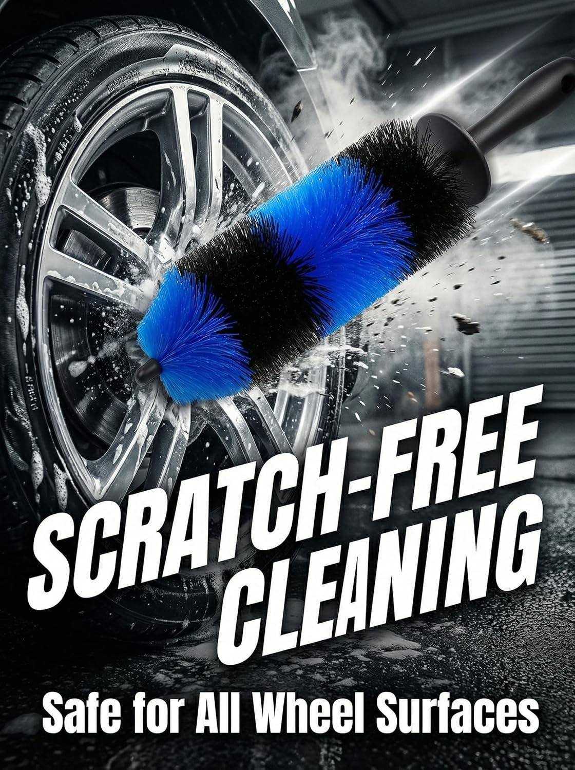 Master Wheel & Tire Brush, Easy Reach Wheel and Rim Deng Brush Long Soft Bristle, Car Tire Brush, Wheel Scrub Brush, Multipurpose use for Wheels Rims Exhaust โ image 3