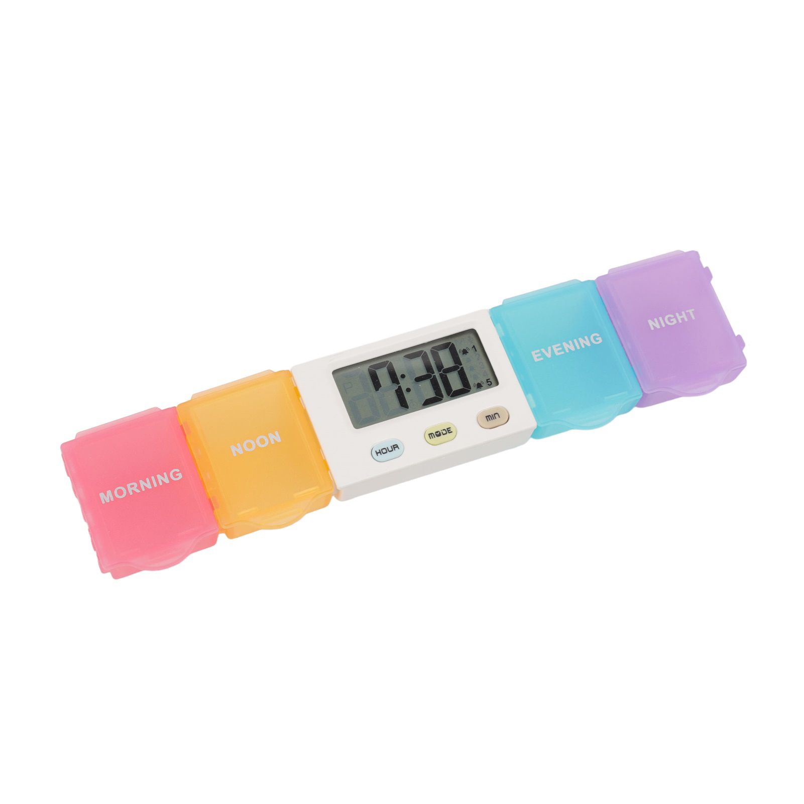Electronic Medicine Box Detachable Washable Large Capacity Portable Tablet Case with Timer Reminder for Travel 4 Grids โ image 6