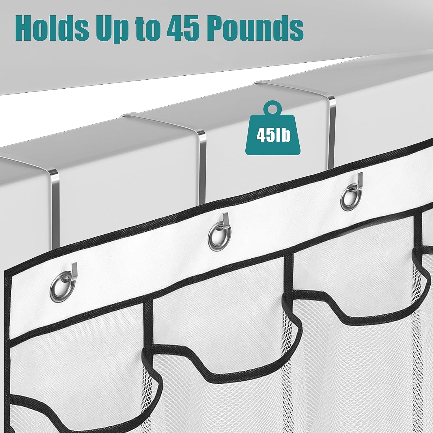 28Large Pockets Over The Door Shoe Organizer, Hanging Shoe Organizer for Closet, Premium Clear Shoe Rack for Door, Shoes Hanger Organizers Storage Holder for — image 3