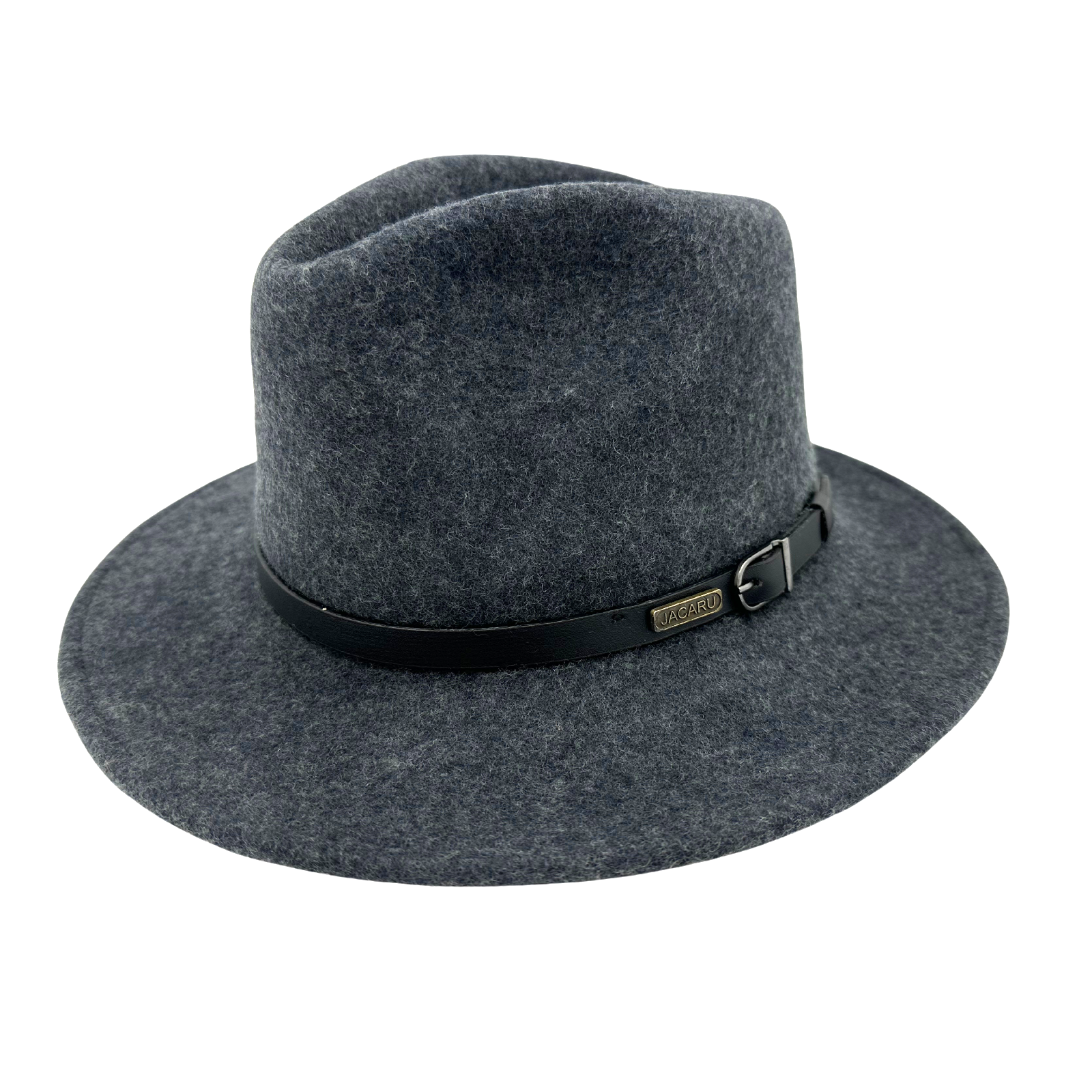 JACARU 1849 Australian 100% Wool Hat Fedora Trilby Crushable Travel - Dark Grey