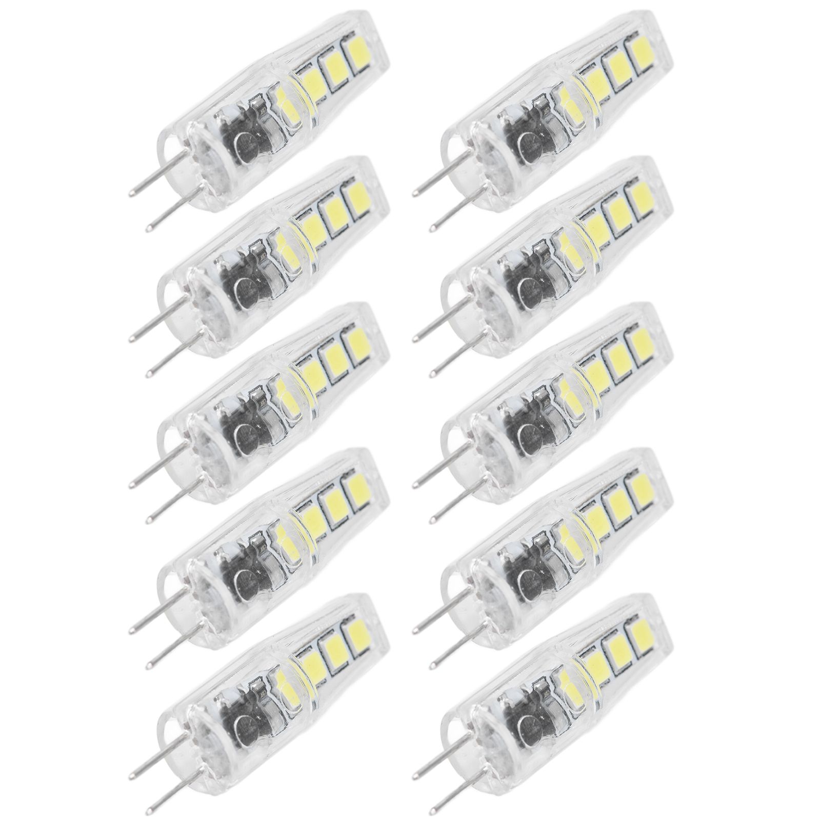 10Pcs G4 8LED Light 2835 Lamp Chips 2W 360 Angle PC Lamp Bulb for Home Office 220VWhite Light โ image 5