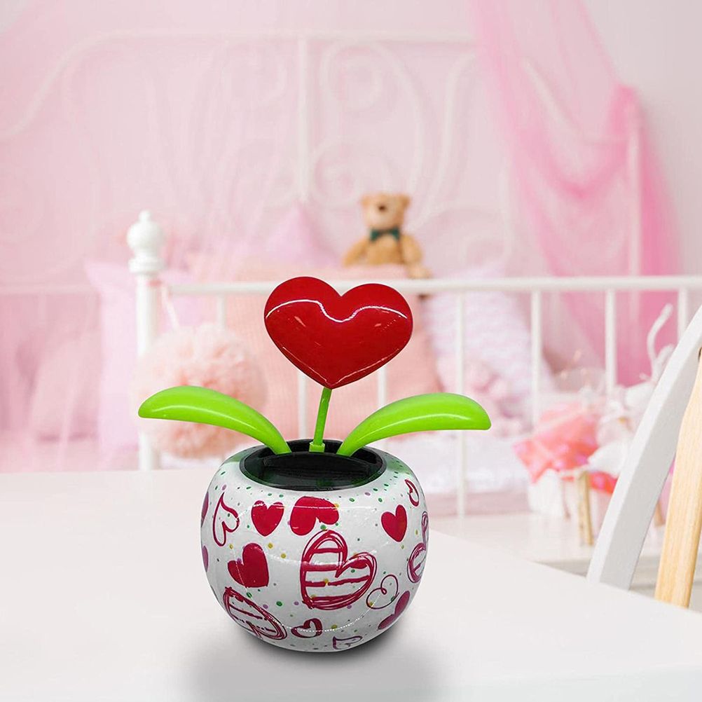 Solar Powered Dancing Flowers Swinging Ornament Electric Bobblehead Solar Flowers Toy for Car Home Decoration Gift — image 3