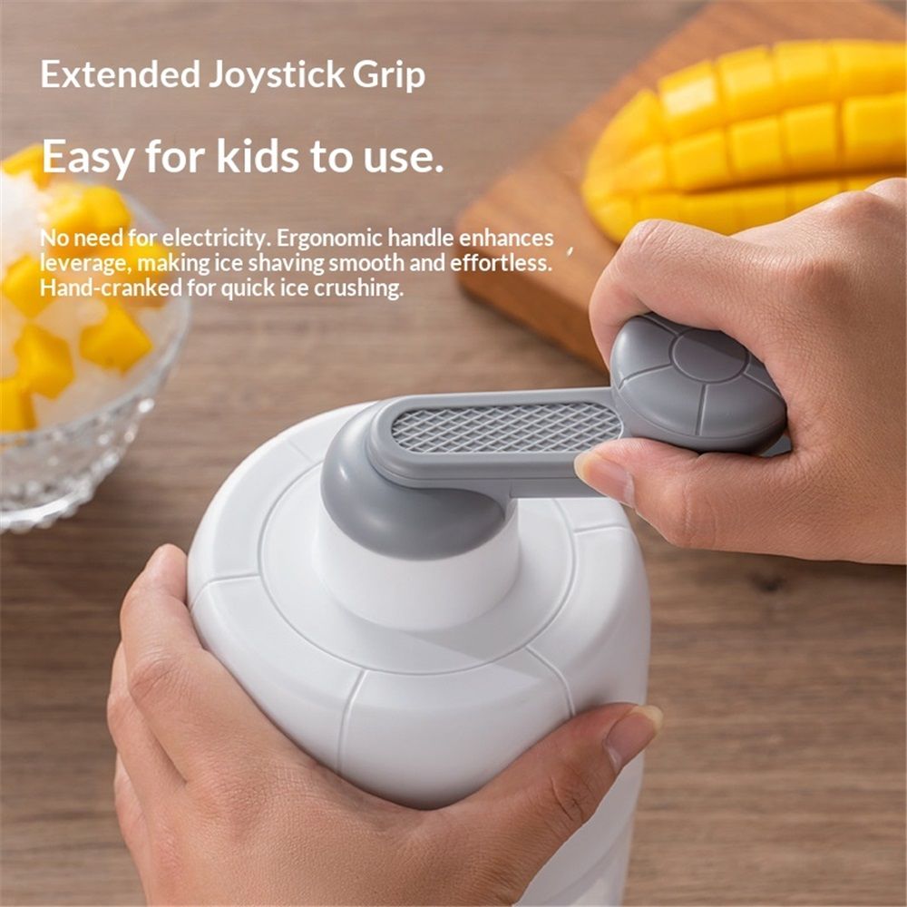 QUAN Hand-cranked Shaver Ice and Snow Cone Machine, Manual Shaved Ice Machine Household Protable Small Slushie Machine โ image 3