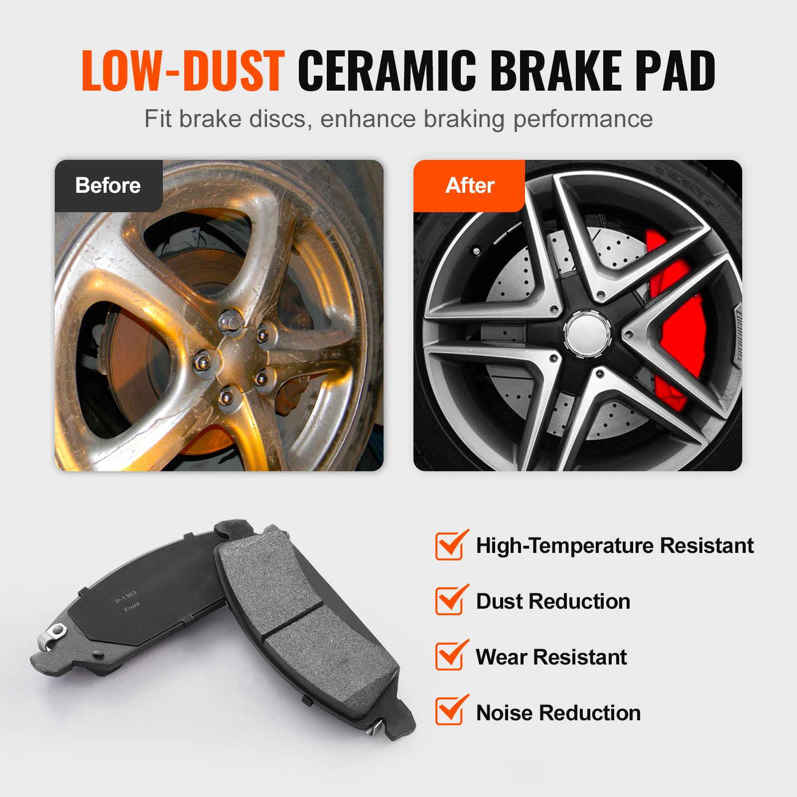 Front&Rear Rotors Disc Brake Pads Kit for 14-18 Chevy Silverado Gmc Sierra 1500 โ image 3