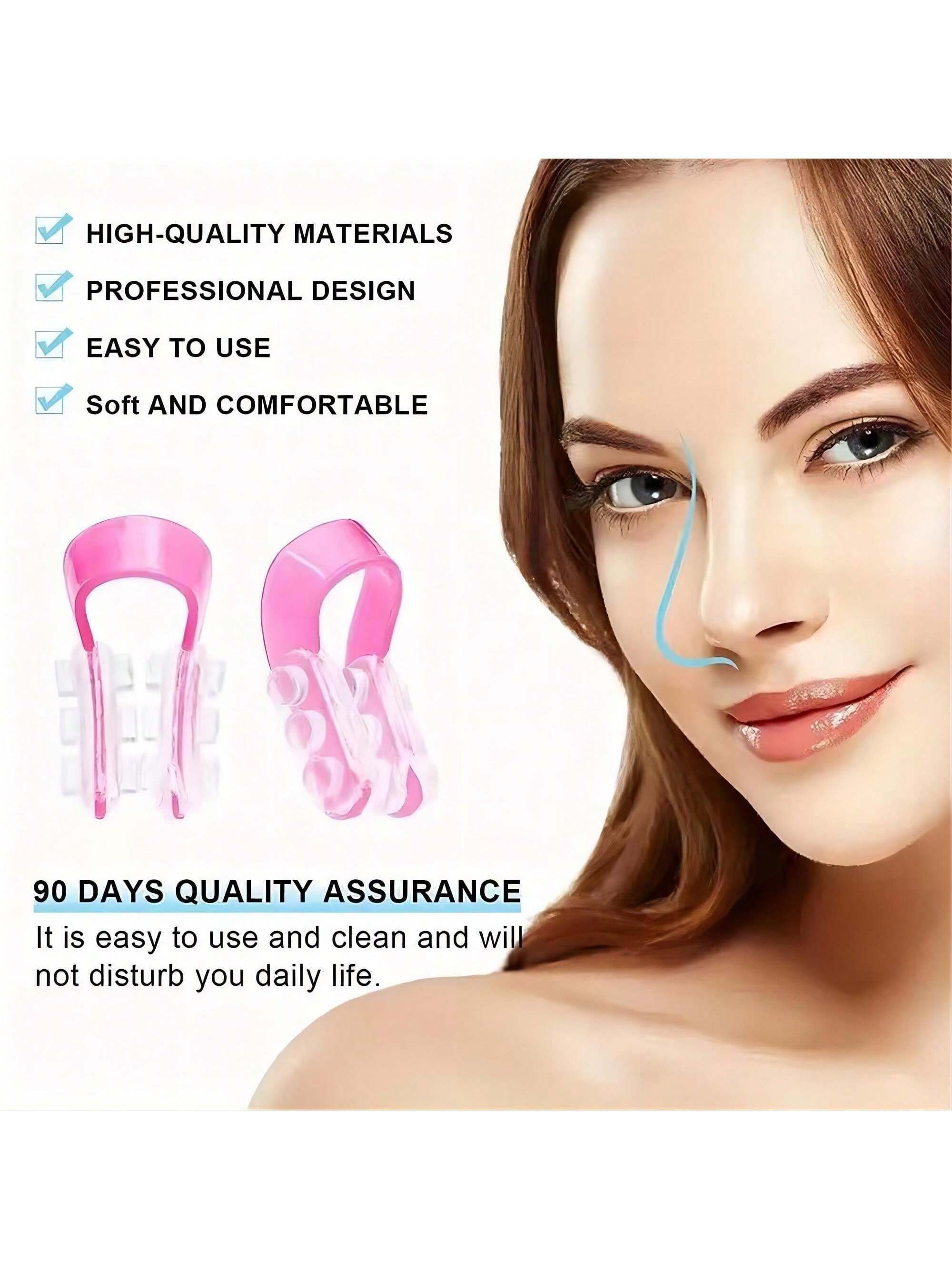 3pcs Silicone Nose Clip Nose Shaper Beauty Tool Nose Pincher Lifter Stopper For Rhinoplasty Shaping Makeup Nose Lift Tool Adjustable Comfort Fit — image 4