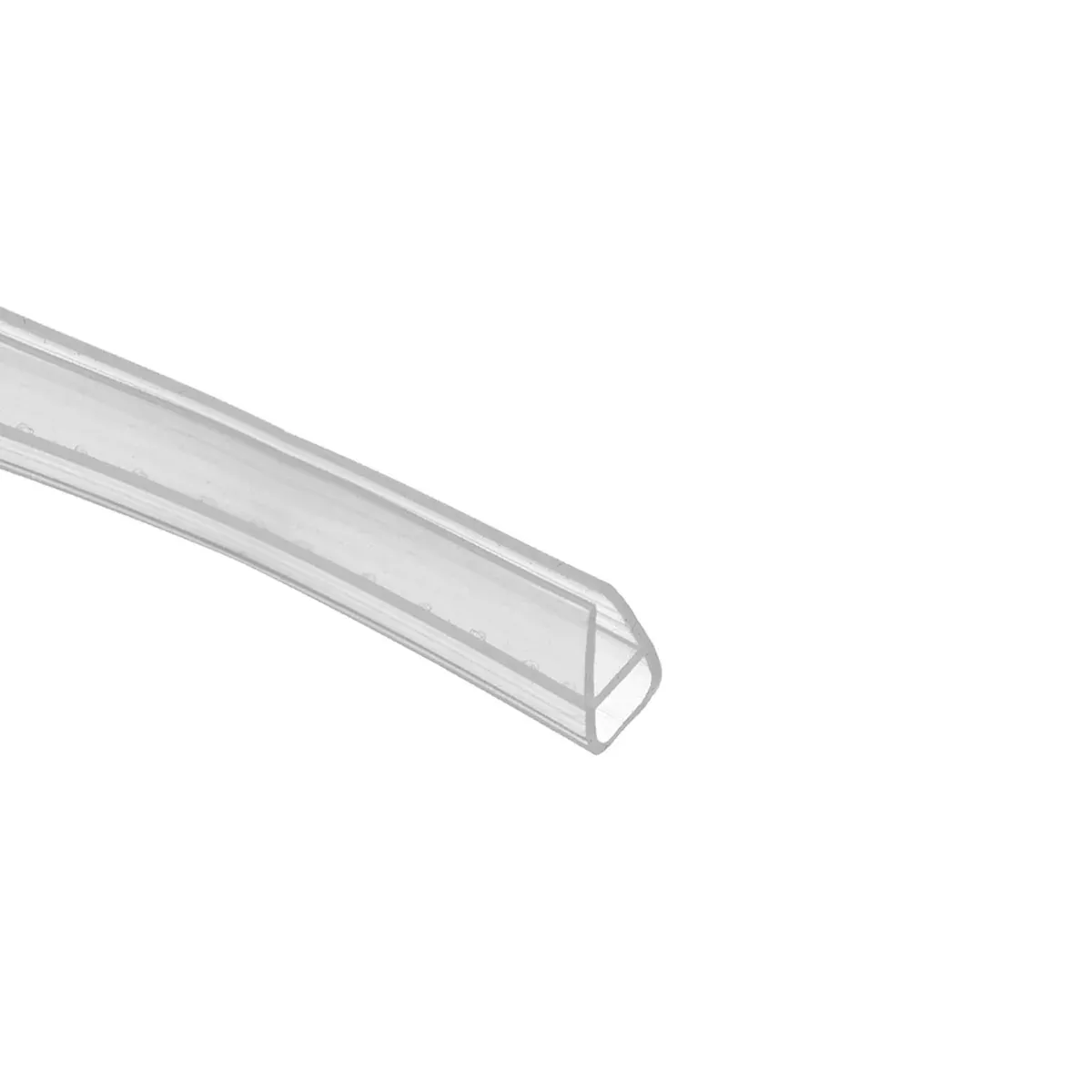 Transparent U Shape Silicone Seal Strip for Glass Doors Windows - 0.8cm x 100cm