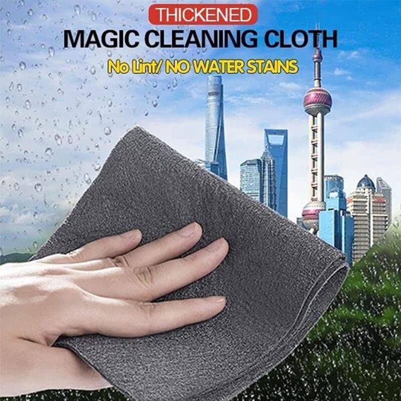 15 Pack Magic Cleaning Cloth, Reusable Cleaning Cloths for Windows, Kitchen, Glass and Cars, Black, 7.9 x 11.8 Inch — image 3