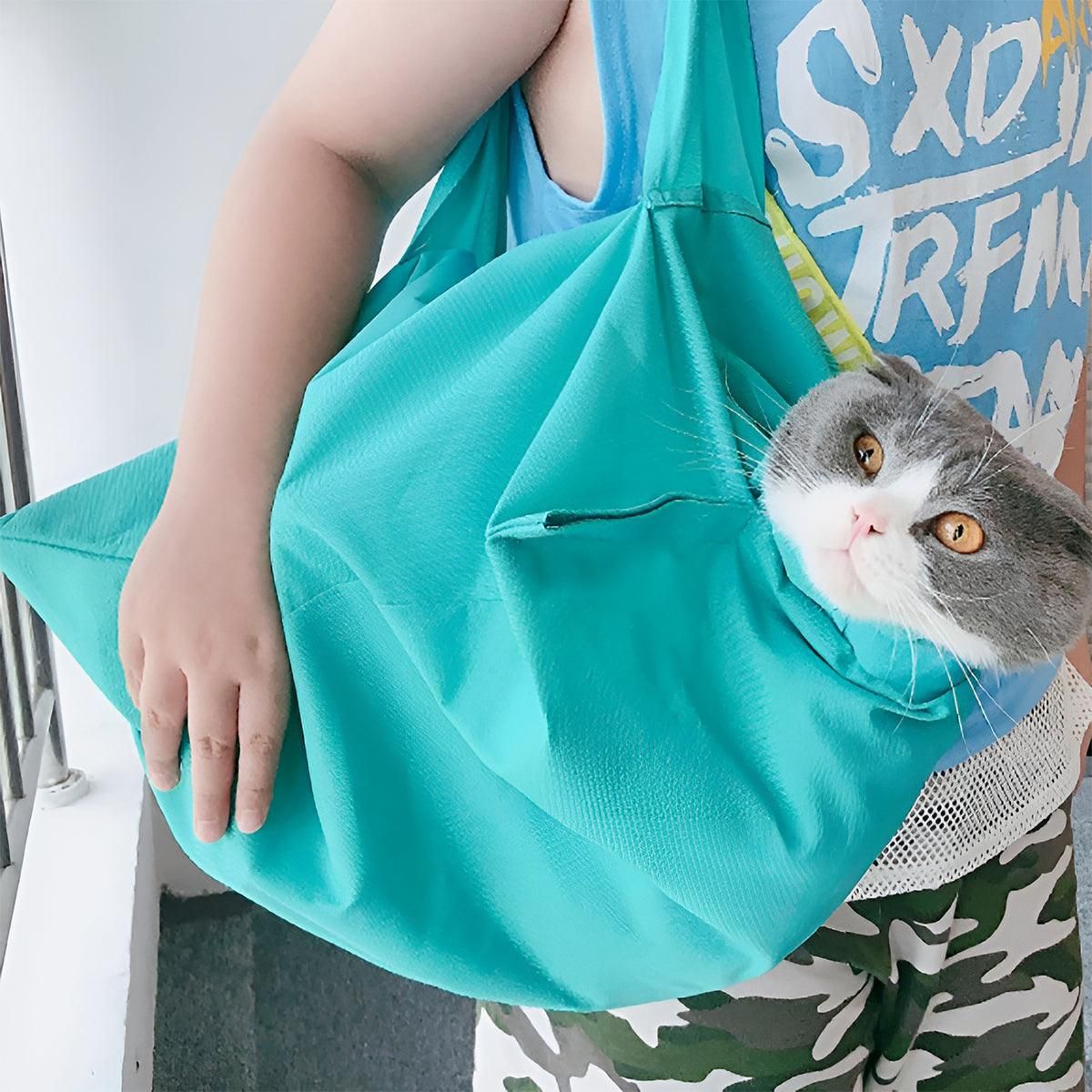 Portable Pet Shoulder Tote Bag for Cats and Small Dogs Outdoor Travel Carrier - Blue — image 6