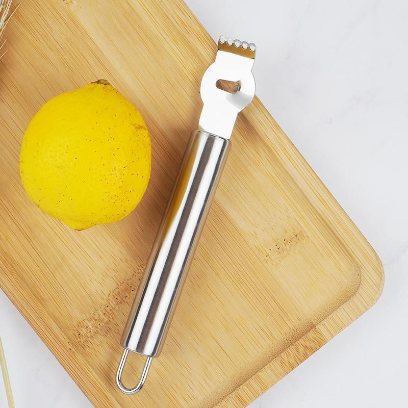 Lemon Zester Grater Knife Tool Stainless Steel with Channel Garnish Citrus Lime - Black โ image 4