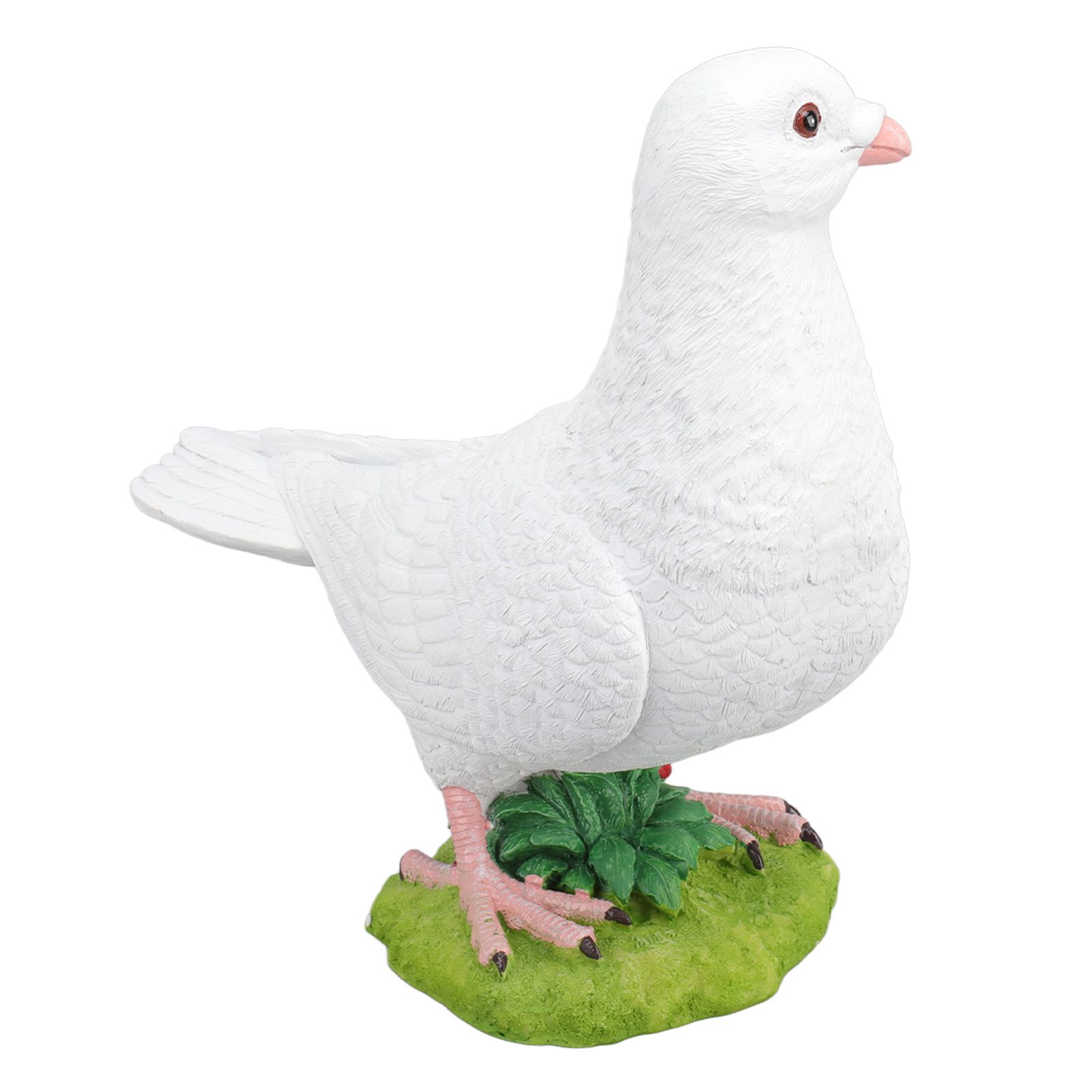 Artificial White Doves Ornament High Simulation Resin White Feather Birds Ornaments for Garden Home Decoration Head Towards The Left White Dove โ image 3