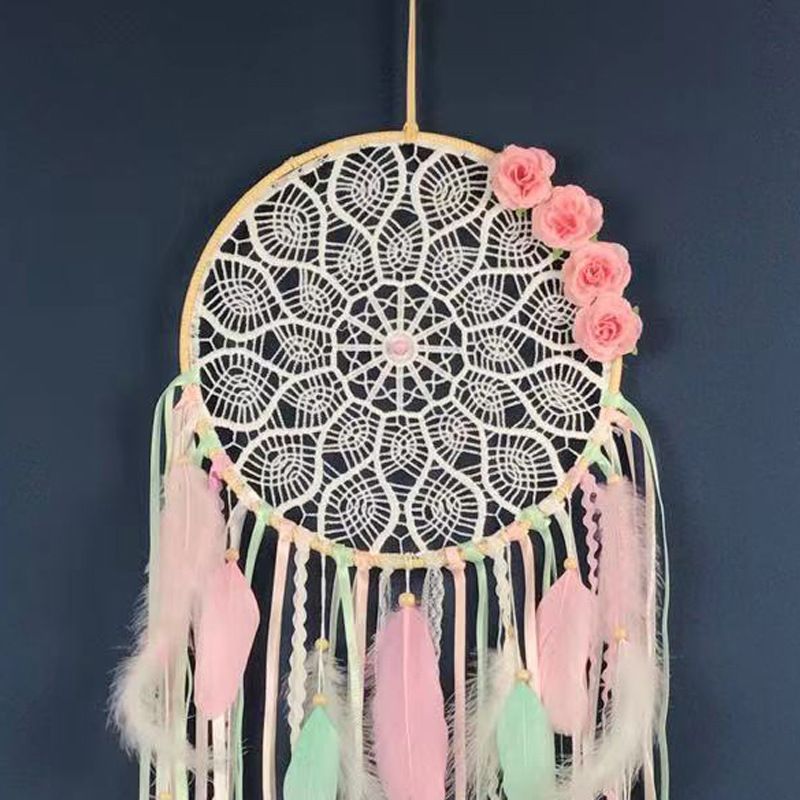 Colorful Dream Catchers,Handmade Feather Native Circular Net for Boys Bedroom Wall Hanging Decoration Wall Art Ornament Craft — image 4