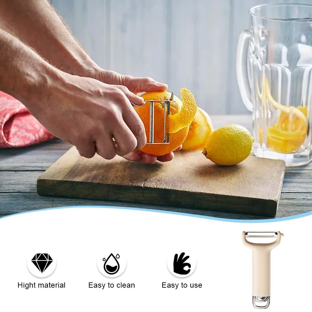 Kitchen Potato Peeler Stainless Steel Sharp Y Peeler Multifunctional Good Grip Vegetable with Hanging Design for Fruit Carrot — image 4